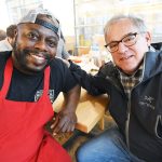 Rodney Scott, left, and Nick Pihakis are pictured here at the opening of Rodney Scott's Whole Hog BBQ in BIrmingham, Ala., on Feb. 20, 2019 (Joe Songer/jsonger@al.com)